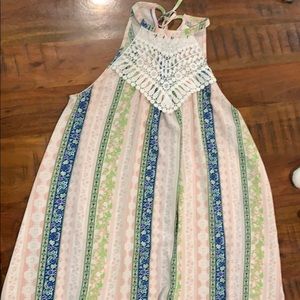 Mistic Prysm Crochet Halter Dress